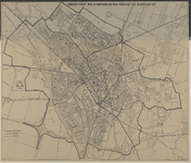 217400 Plattegrond van de stad Utrecht, met aanduiding van de gemeentegrens en de wijk- en buurtgrenzen.